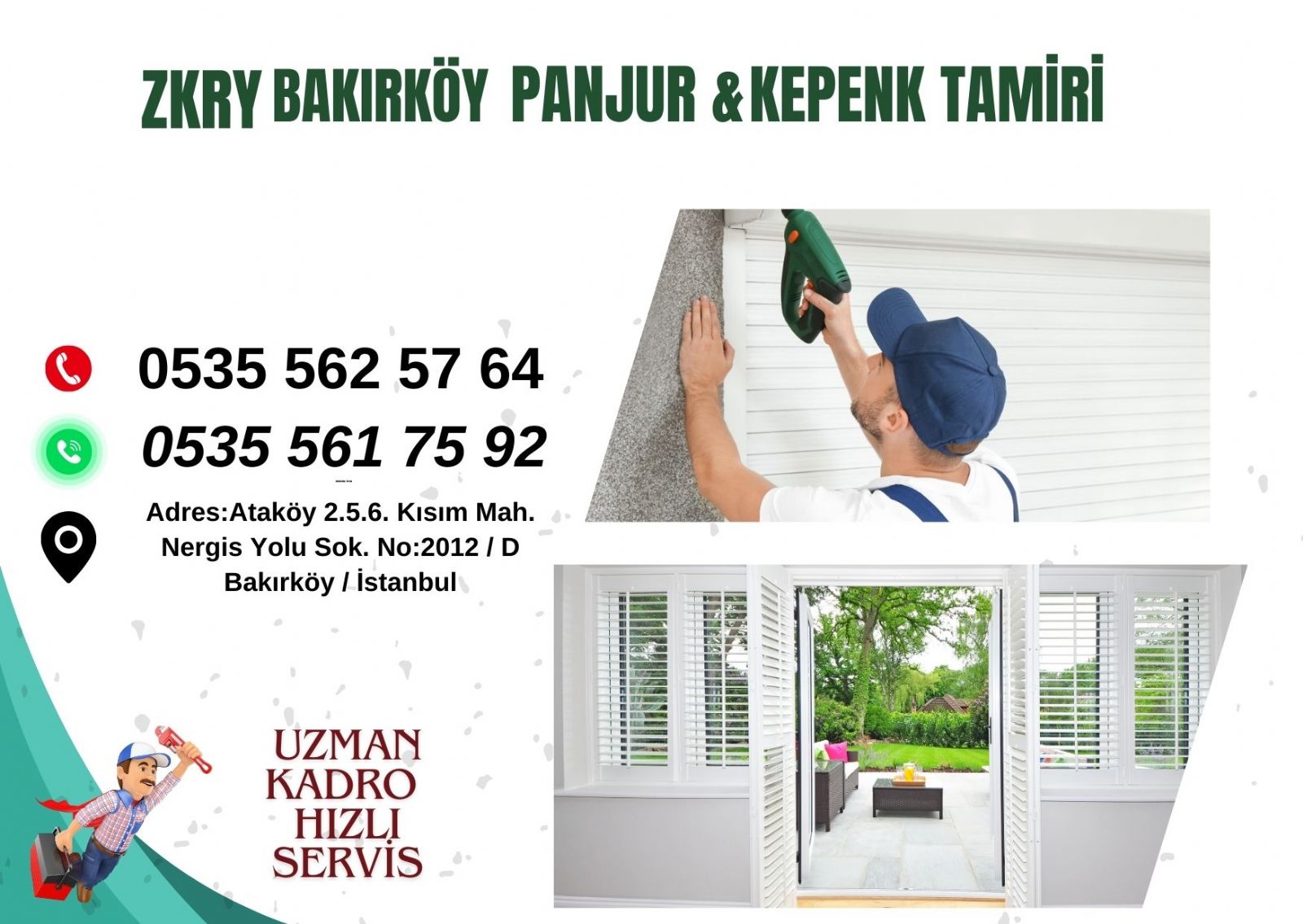 Bakırköy  panjur ve Kepenk Tamiri